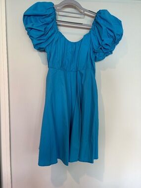 Blue short sleeve dress